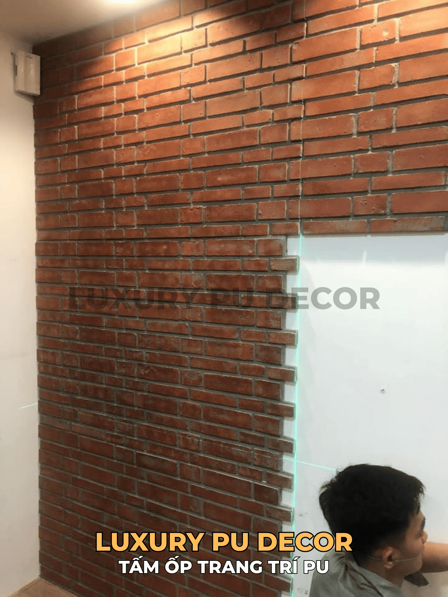 tấm PU giả gạch cổ