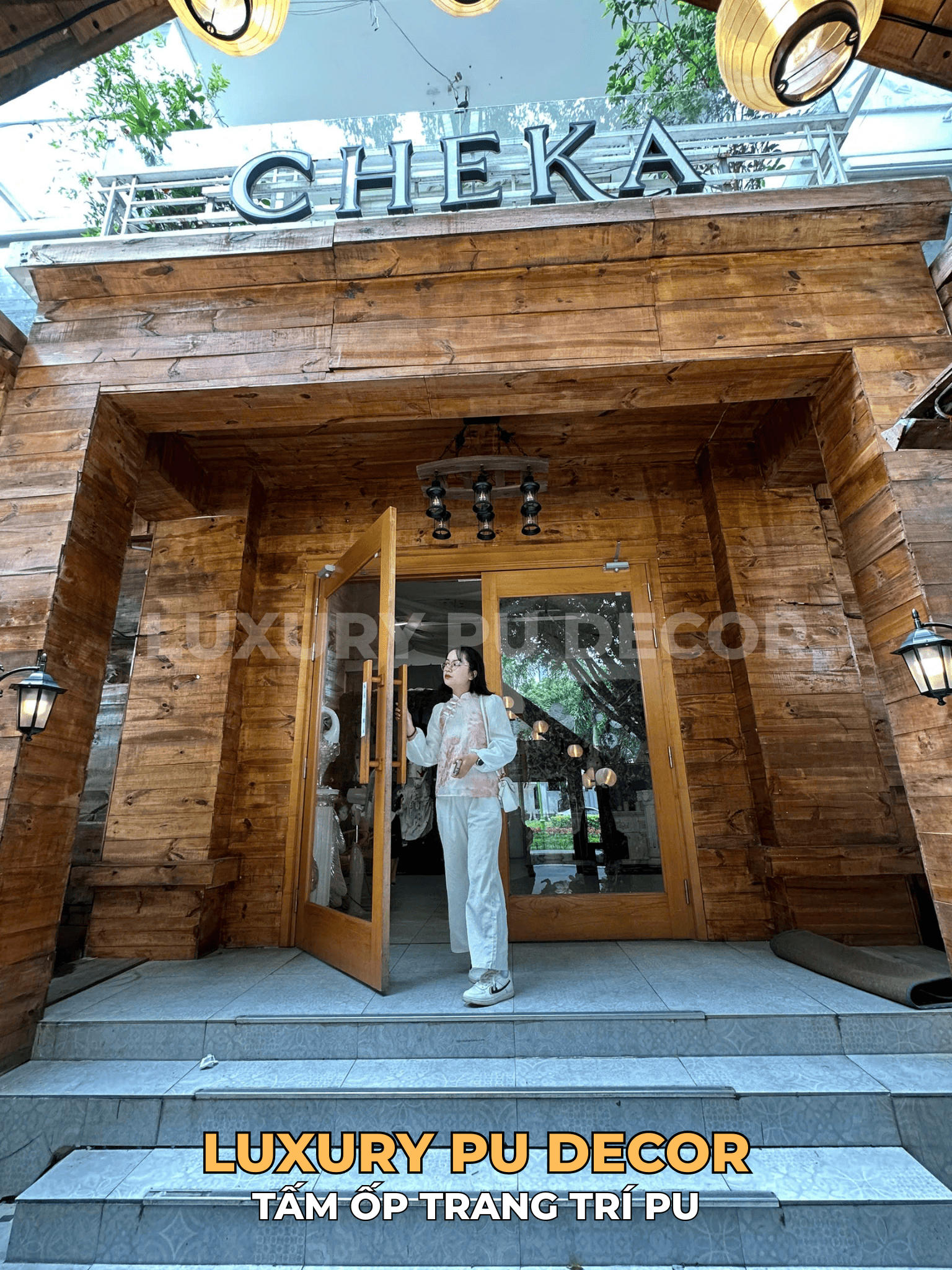 tấm PU giả gỗ cho nhà tiền chế tại Cần Thơ