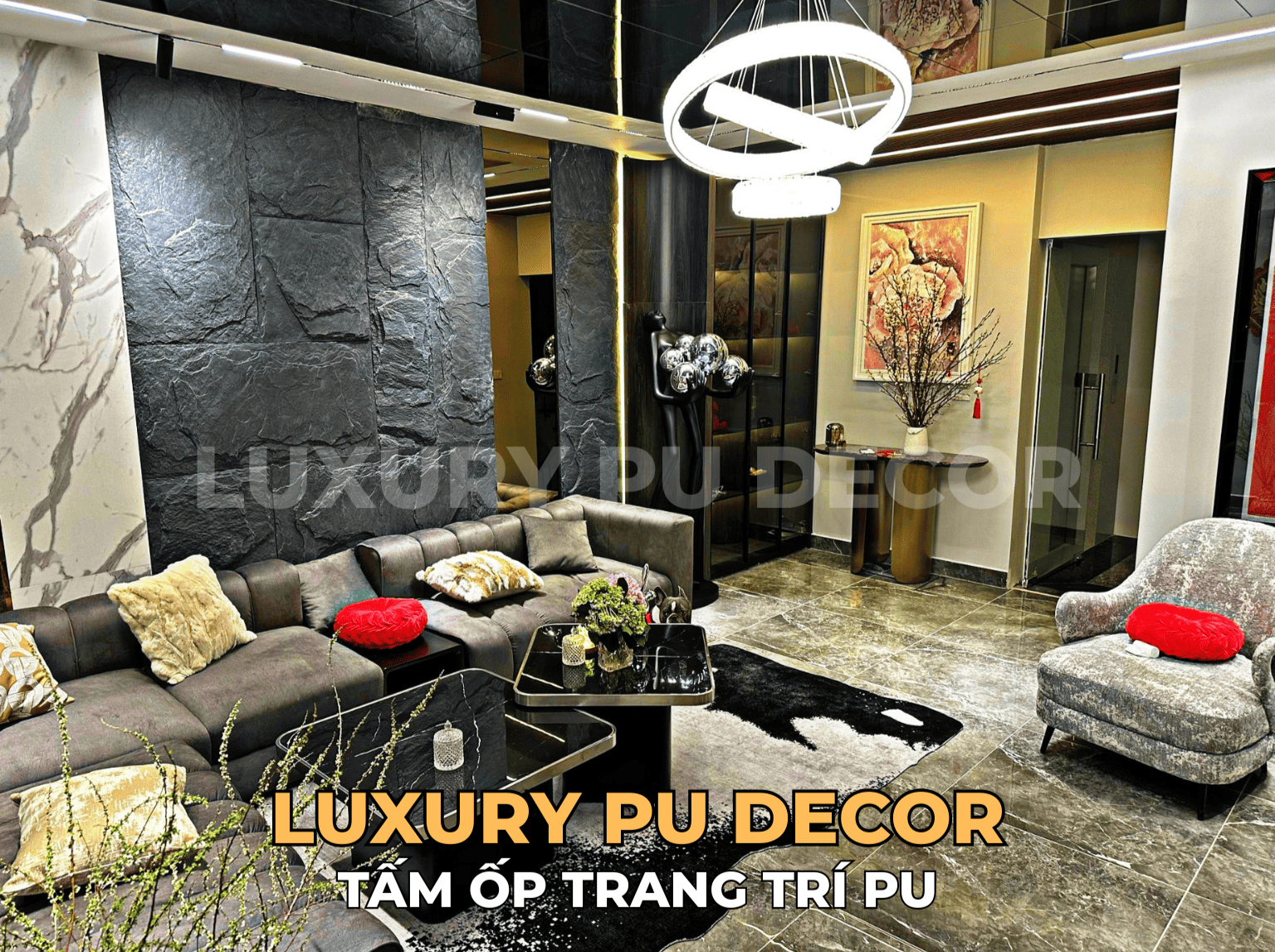 tấm PU giả đá trang trí tại Nha Trang