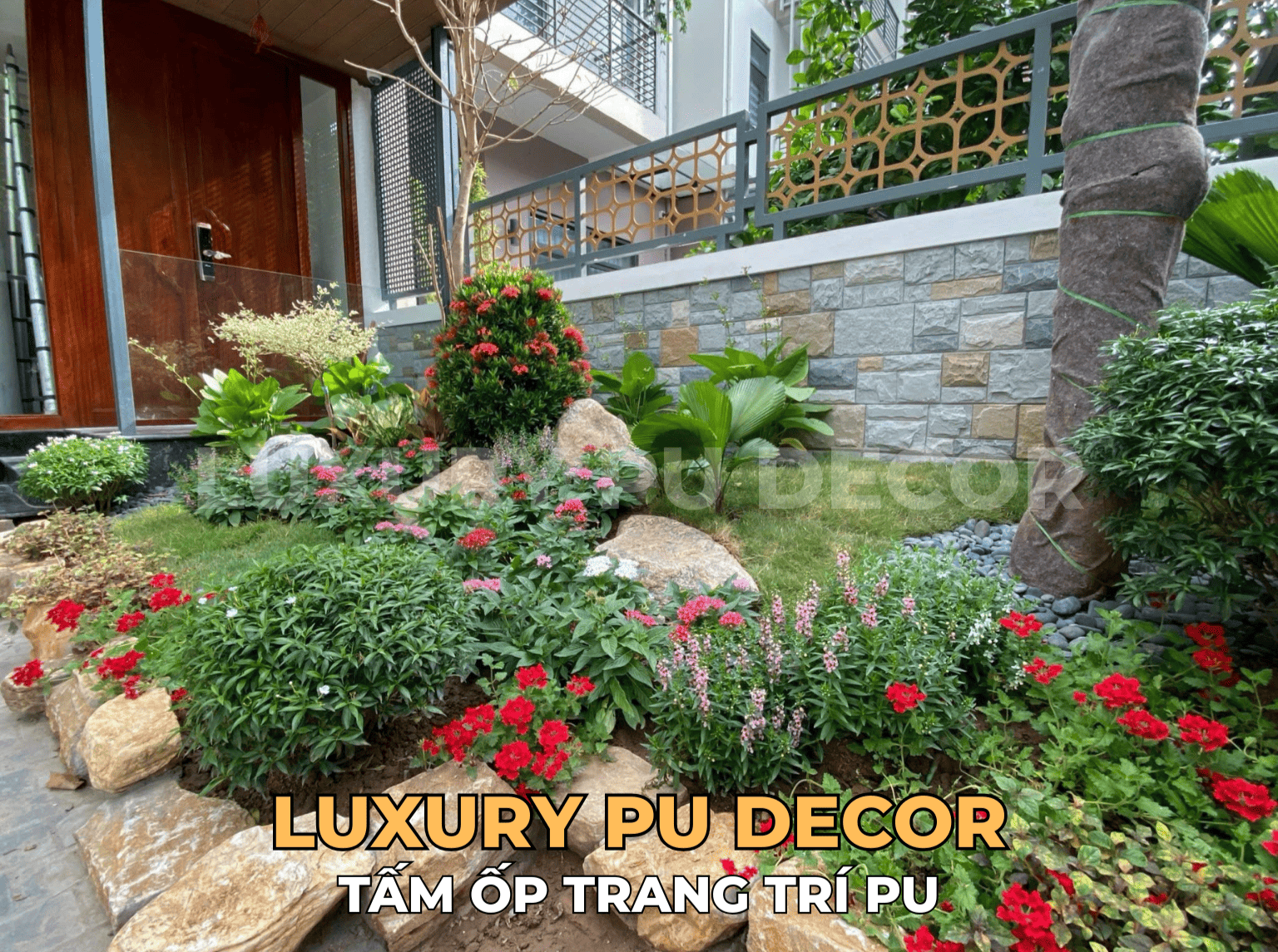 tấm ốp tường PU giả đá sa thạch