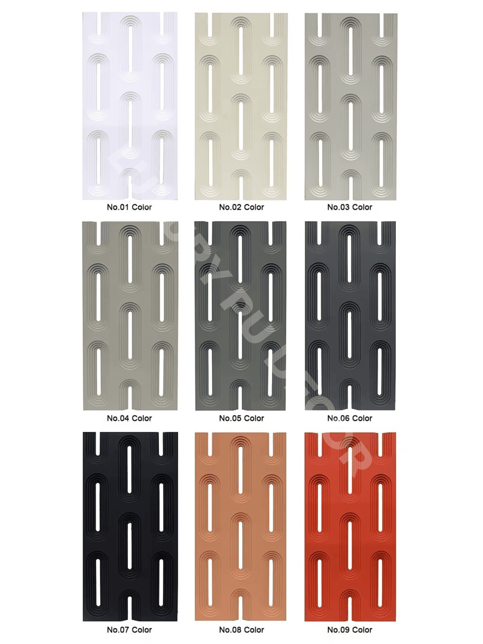 màu tấm PU vách ô kiểu cung