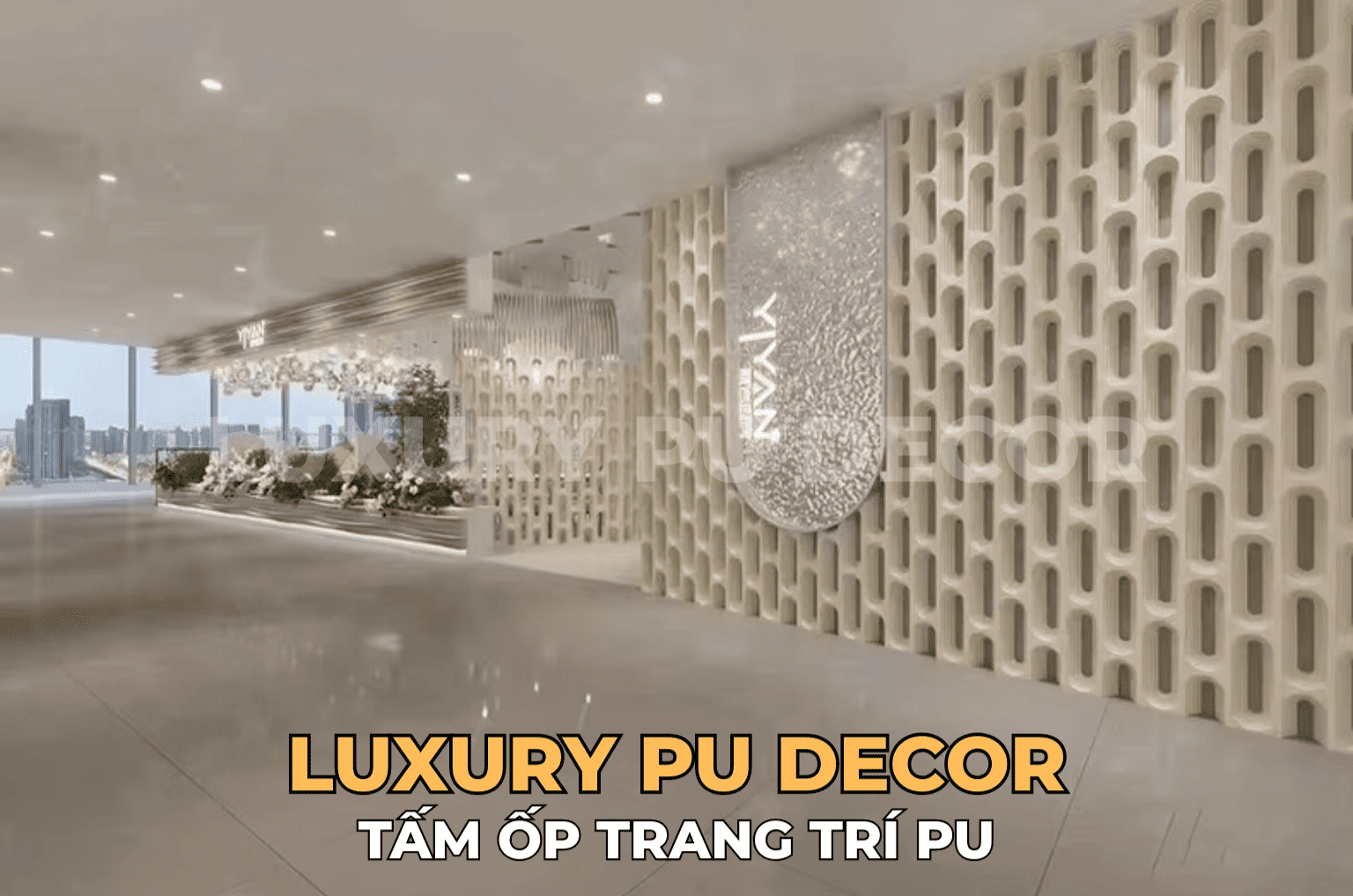 tấm ốp PU vách ô kiểu cung