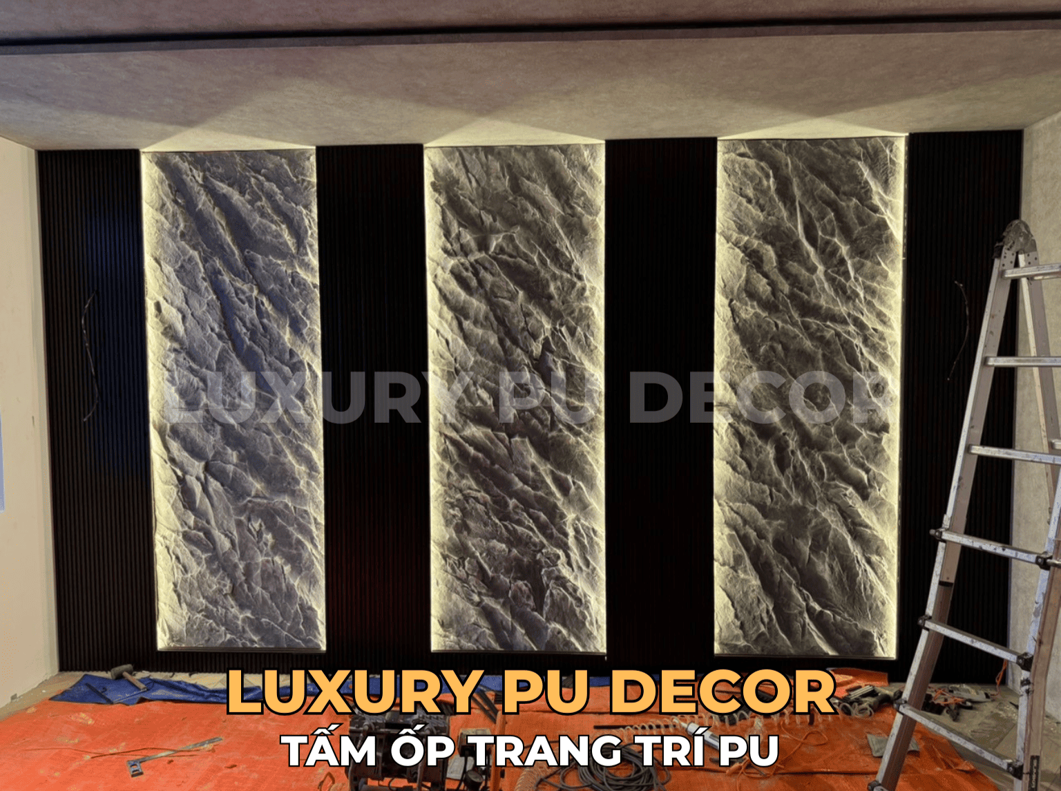 thi công tấm PU giả đá tại TPHCM