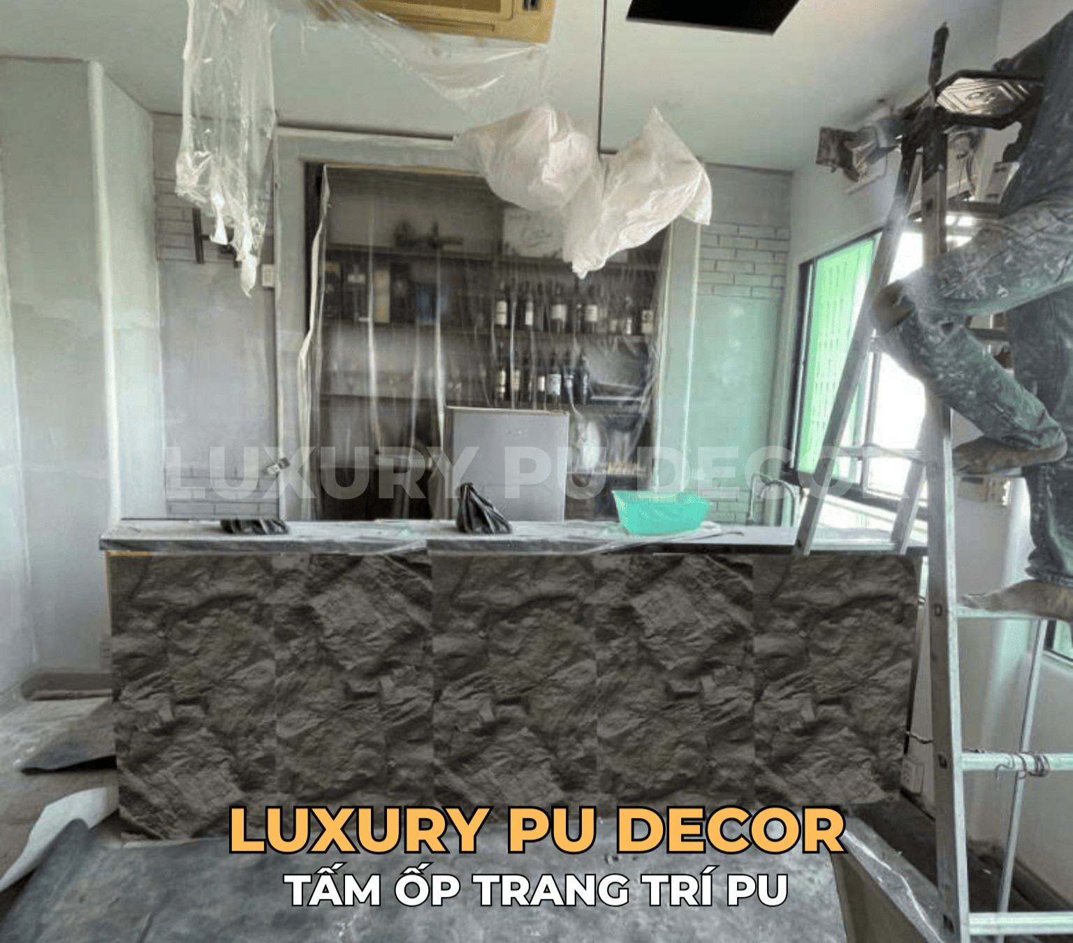 tấm ốp tường giả đá