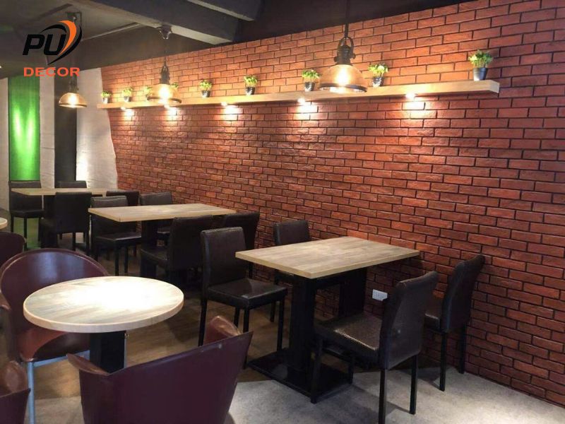 Tấm ốp tường giả gạch đỏ cổ 