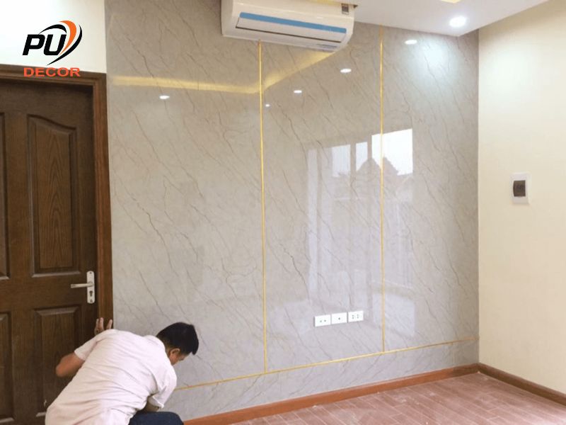 Hướng dẫn thi công tấm ốp PU giả gạch 