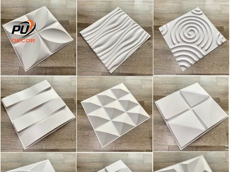 Kích thước tấm ốp 3D theo kiểu dáng và hoa văn