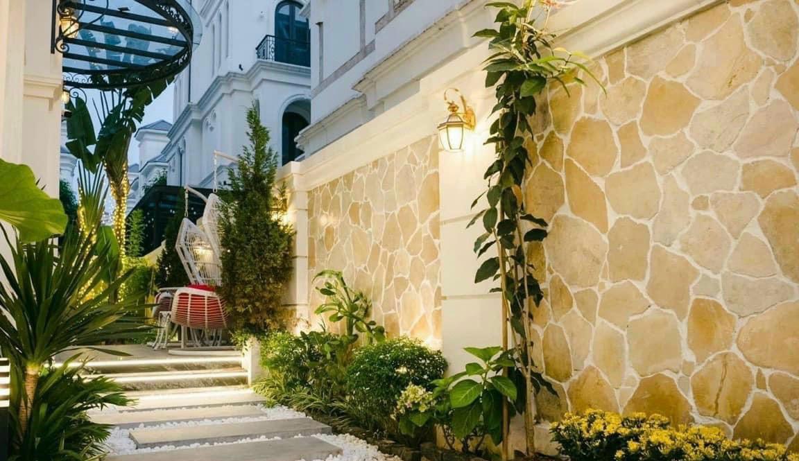 Mẫu đá rối thạch anh đẹp: Gợi ý đá rối vàng cho tường và sân vườn - ảnh 2