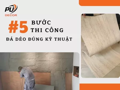 5 bước thi công tấm ốp đá dẻo đúng kỹ thuật