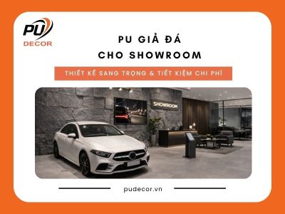 Decor PU giả đá cho Showroom – Thiết kế sang trọng, tiết kiệm chi phí