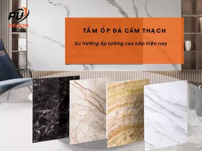 Tấm ốp đá cẩm thạch – xu hướng ốp tường cao cấp hiện nay