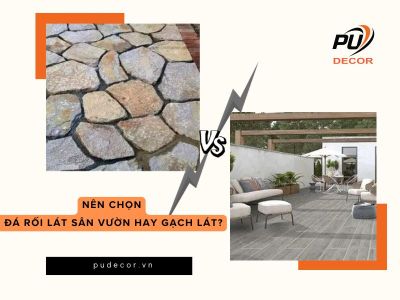 Nên chọn đá rối lát sân vườn hay gạch lát? So sánh chi tiết