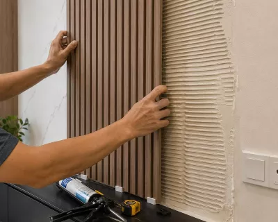 Quy trình thi công ốp tấm nhựa giả gỗ