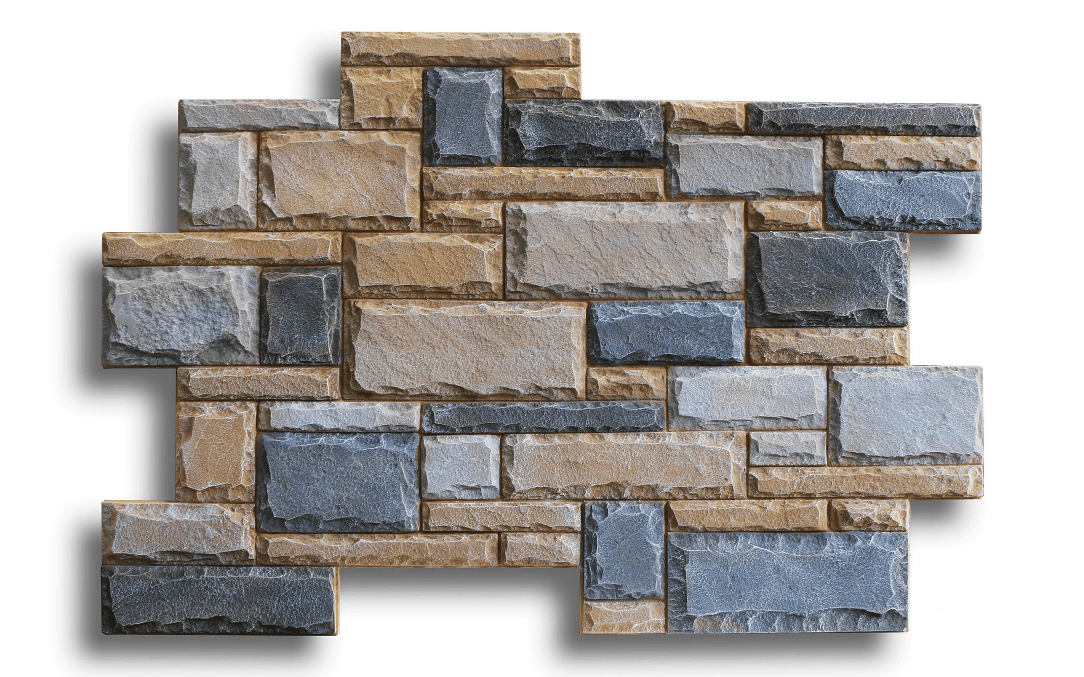 tấm PU giả đá bazan loang màu