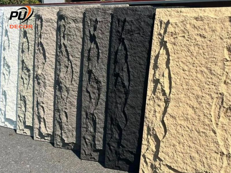 Sản xuất tấm pu giả đá tại xưởng