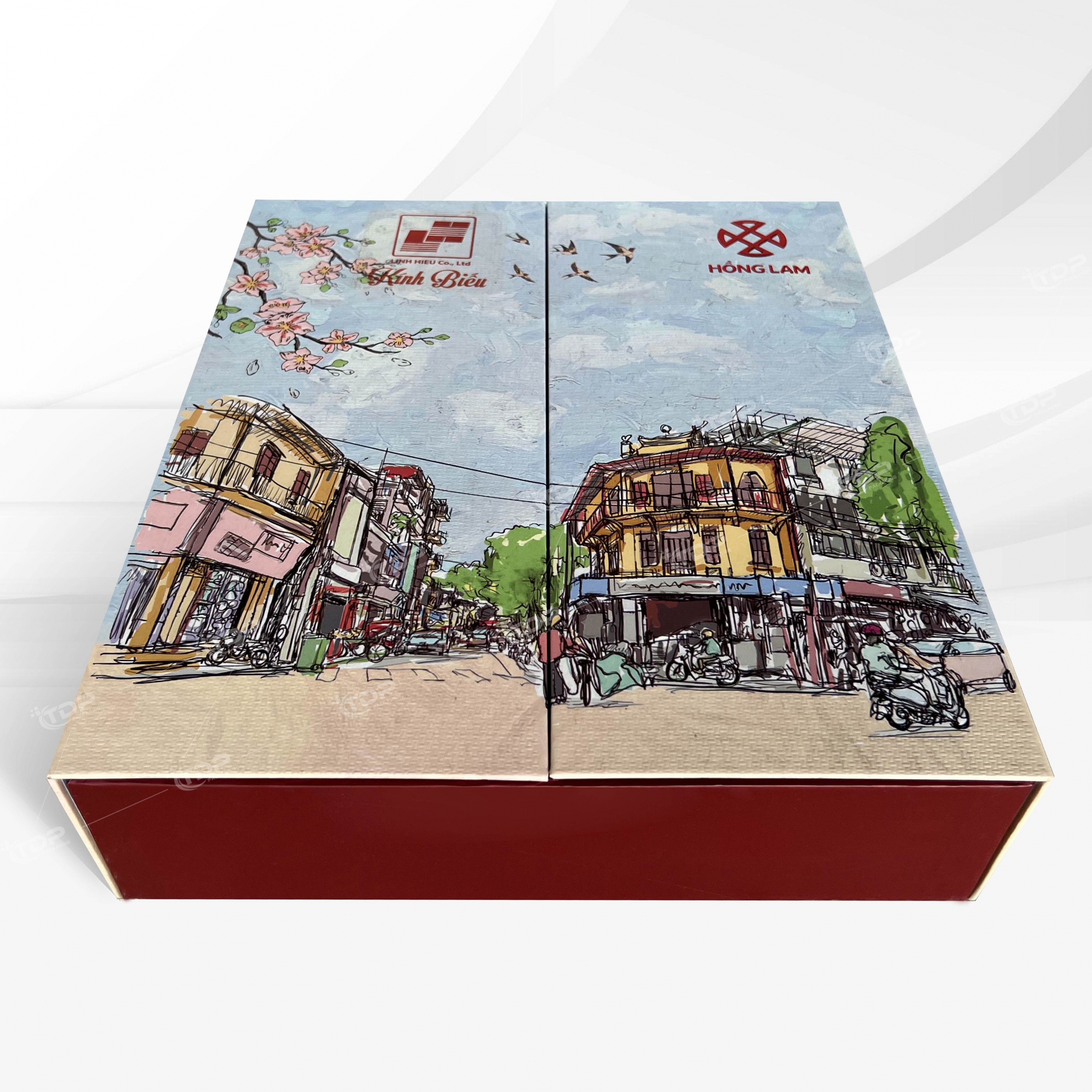 bao bì hộp cứng trung thu - Mã 006