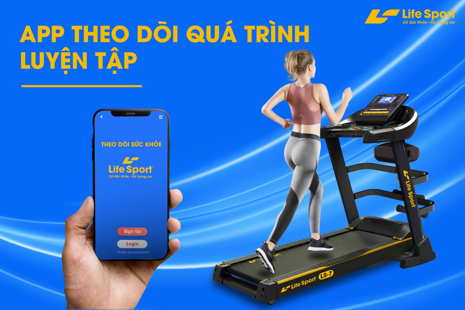 Máy chạy bộ LifeSport chính hãng tại Bắc Ninh