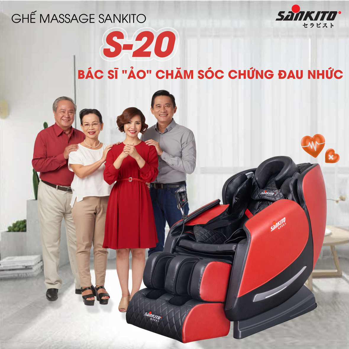 Ghế Massage Sankito S-20 Lựa Chọn Của Mọi Nhà