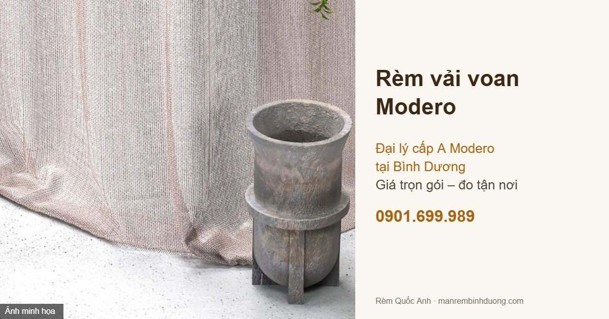 Rèm vải voan Modero chính hãng tại Bình Dương