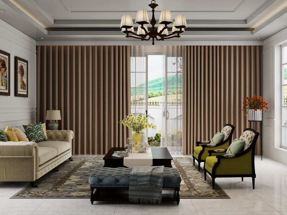 Rèm vải trơn (đơn sắc) Modero chính hãng tại Bình Dương