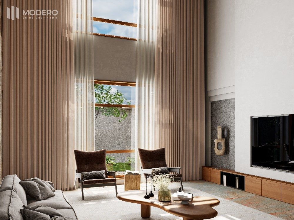 Rèm vải trơn (đơn sắc) Modero chính hãng tại Bình Dương