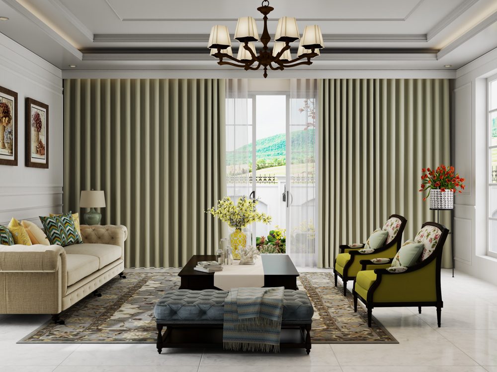 Rèm vải trơn (đơn sắc) Modero chính hãng tại Bình Dương