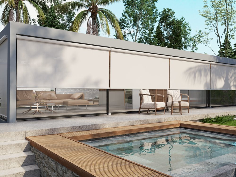 Rèm ngoài trời Zipscreen, Crystal Modero chính hãng tại Bình Dương