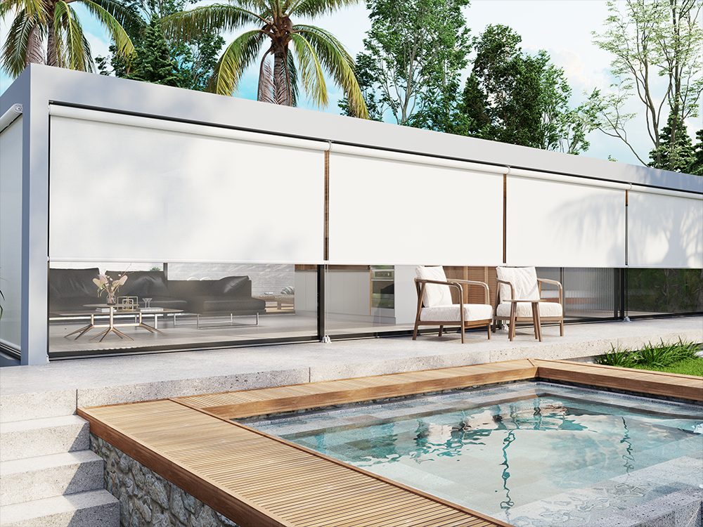 Rèm ngoài trời Zipscreen, Crystal Modero chính hãng tại Bình Dương