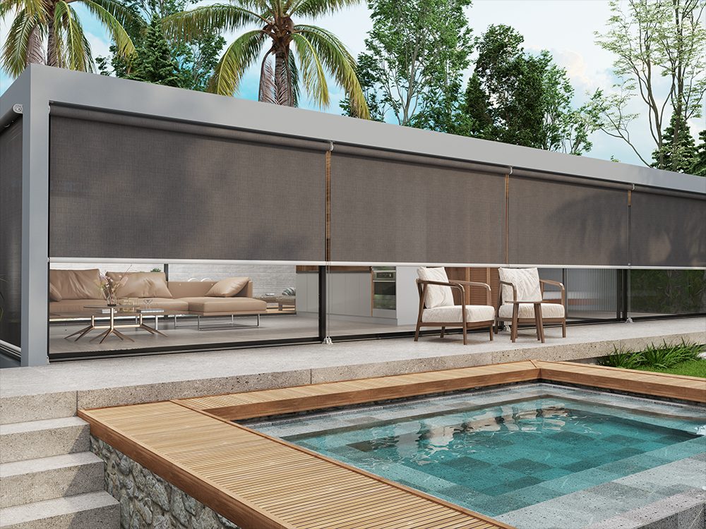 Rèm ngoài trời Zipscreen, Crystal Modero chính hãng tại Bình Dương