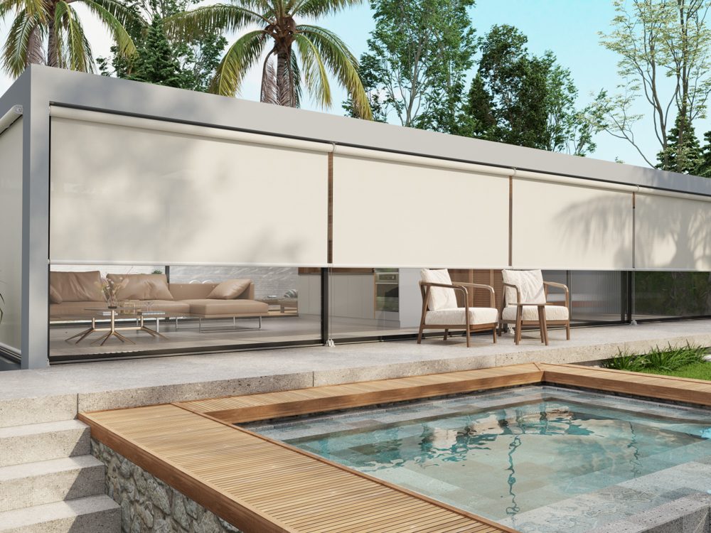 Rèm ngoài trời Zipscreen, Crystal Modero chính hãng tại Bình Dương