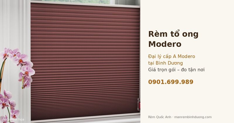 Rèm tổ ong Modero chính hãng tại Bình Dương
