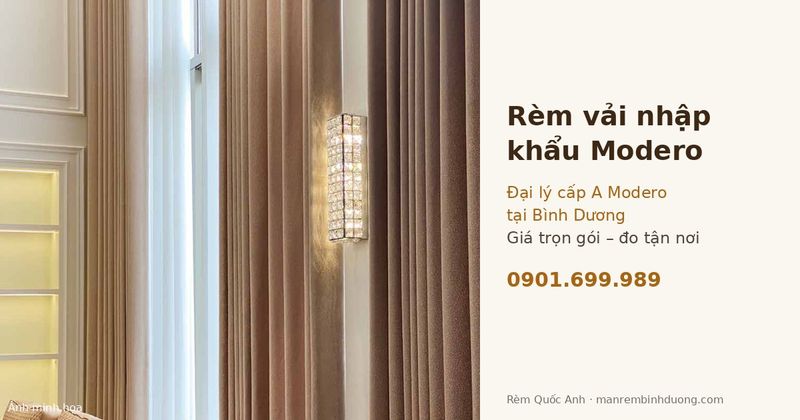 Rèm vải (rèm kéo) nhập khẩu Modero – 66 mẫu, may đo trọn gói