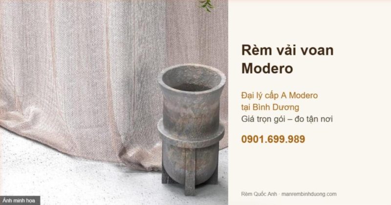 Rèm vải voan Modero chính hãng tại Bình Dương
