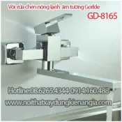 Vòi rửa chén nóng lạnh âm tường,vòi bồn Gorlde GD8165