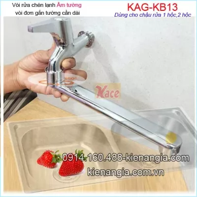Vòi rửa chén lạnh âm tường giá rẻ KAG-KB13