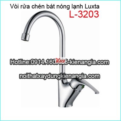 Vòi bếp,Vòi rửa chén nóng lạnh Luxta L3203