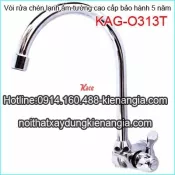 Vòi rửa chén âm tường lạnh cao cấp KAG-O313T