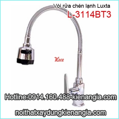 Vòi rửa chén lạnh,vòi bếp Luxta lò xo L-3114BT3