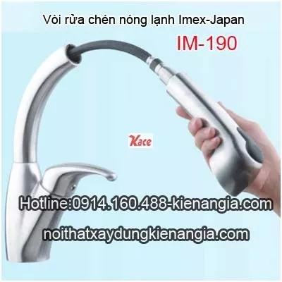 Vòi rửa chén bát nóng lạnh Imex-Japan IM190