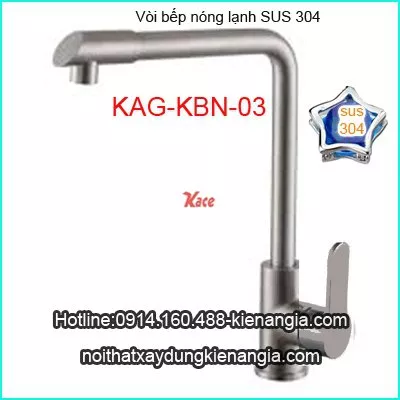 Vòi rửa chén bát nóng lạnh Sus304 KAG-KBN03