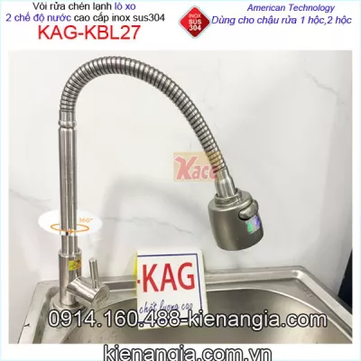 Vòi rửa chén lò xo sus 304 KAG-KBL27
