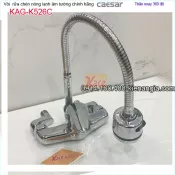 Vòi rửa chén lò xo âm tường nóng lạnh Caesar K526C