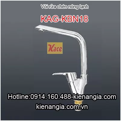 Vòi rửa chén nóng lạnh chrome bóng KAG-KBN18