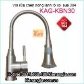 Vòi rửa chén nóng lạnh lò xo inox 304 KAG-KBN30