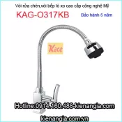 Vòi rửa chén lạnh vuông lò xo cao cấp KAG-O317KB