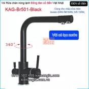 Vòi rửa chén nóng lạnh có lọc nước  đồng đen cổ điển KAG-Br501Black
