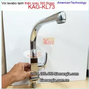 Vòi lavabo,vòi bếp lạnh tay gạt thân xoay 360 độ Biggo KAG-KL73