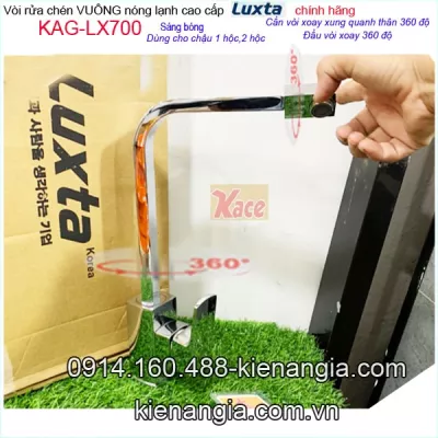 Vòi bếp vuông nóng lạnh chính hãng Luxta KAG-LX700 BM2026