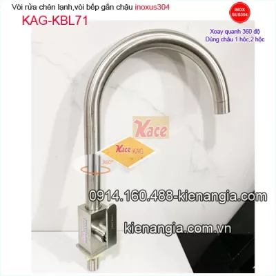 Vòi chậu rửa chén inox 304 KAG-KBL71