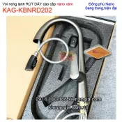 Vòi chậu rửa Nano xám RÚT DÂY nóng lạnh KAG-KBNRD202